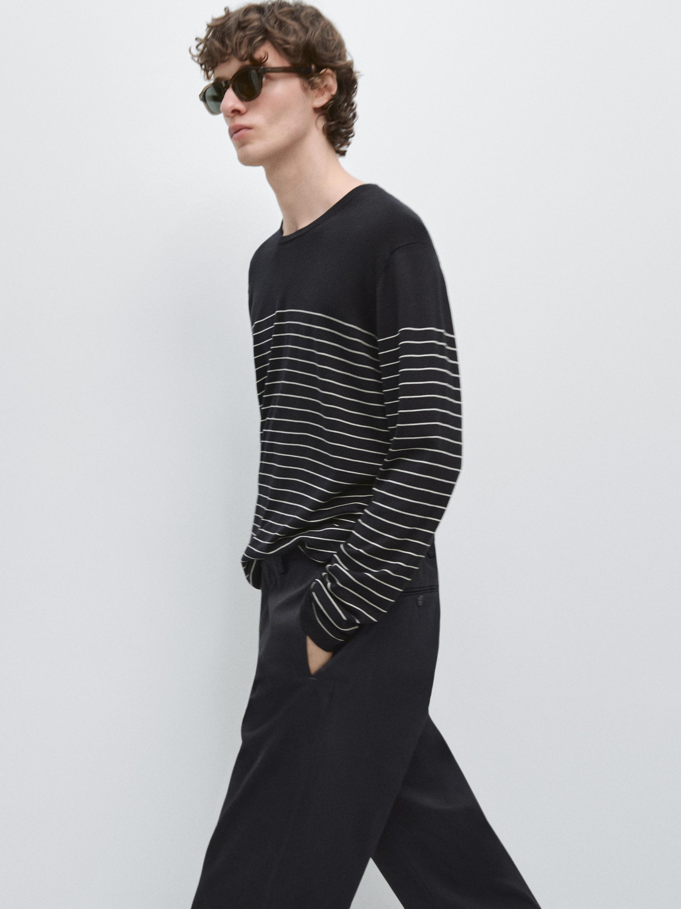 Tailored fit barrel trousers